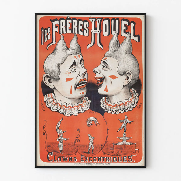 Vintage poster Les Frères Houel Eccentric Clowns