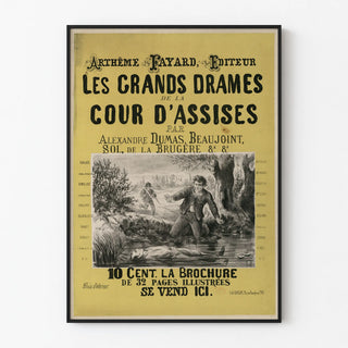 Vintage Poster Les Grands Drames de la Cour d'Assises by Alexandre Dumas