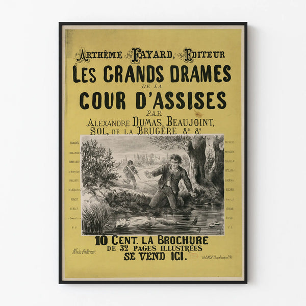 Vintage Poster Les Grands Drames de la Cour d'Assises by Alexandre Dumas