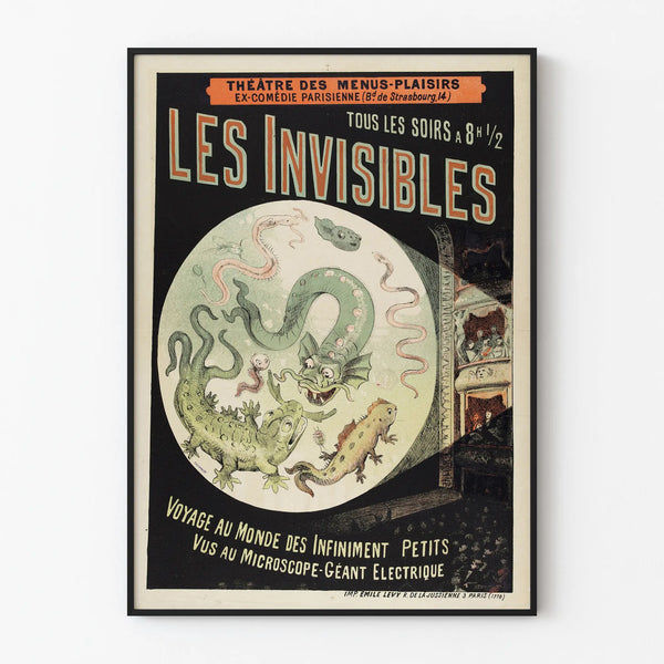 Vintage Poster Les Invisibles - Wall Decoration for Theatrical Show