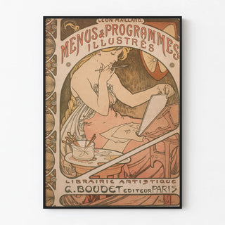 Vintage Poster of Menus & Illustrated Programs by Léon Maillard