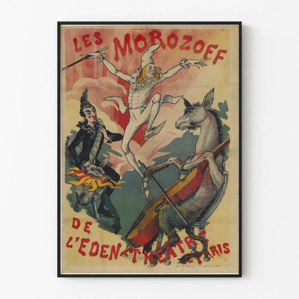 Poster Les Morozoff from the Eden-Theatre of Paris - Vintage Wall Decoration