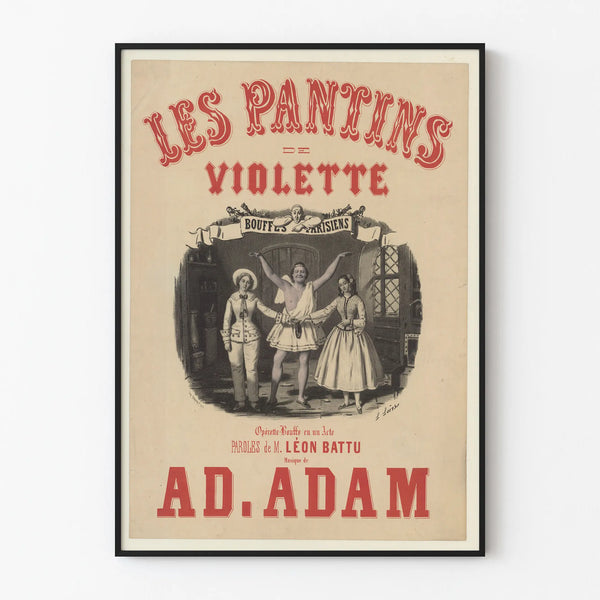 Vintage Poster Les Pantins de Violette - Theater and Operetta Wall Decoration