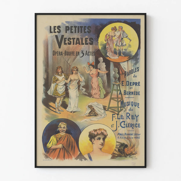 Vintage poster Les Petites Vestales - Opéra-Bouffe in 3 acts