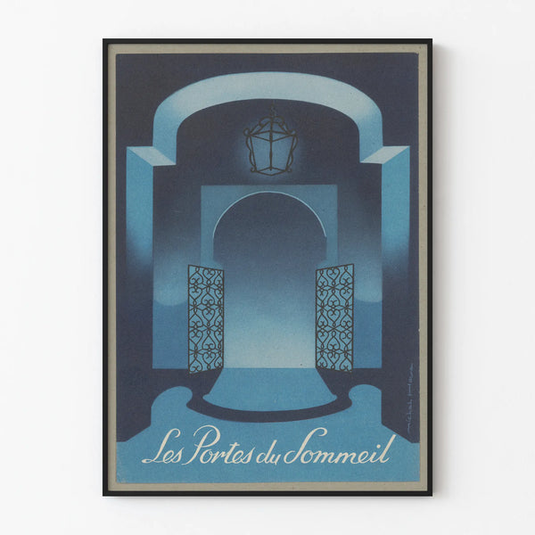 Vintage Poster The Doors of Sleep - Blue Wall Decoration