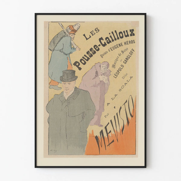 Vintage Poster Les Pousse-Cailloux - Artistic Wall Decoration