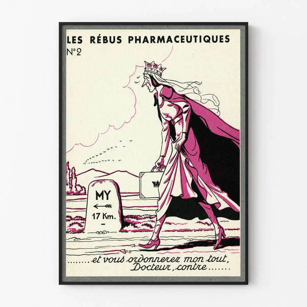 Poster The Pharmaceutical Riddles No.2 - Vintage Pharmacy Illustration