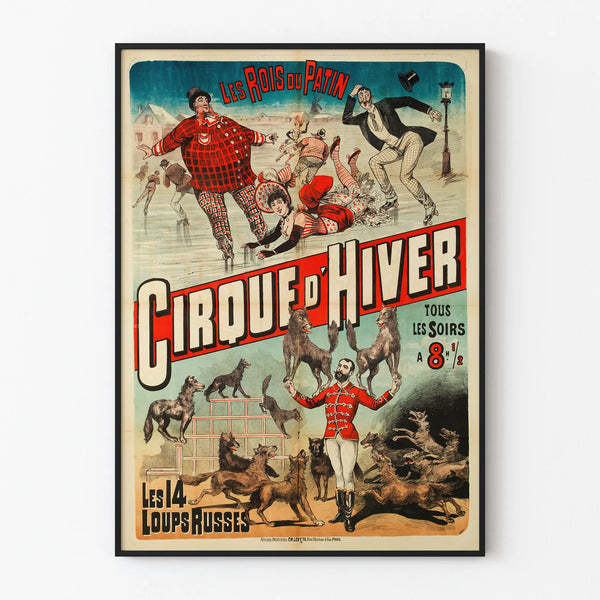 Winter Circus Poster The Kings of Skating with the 14 Russian Wolves