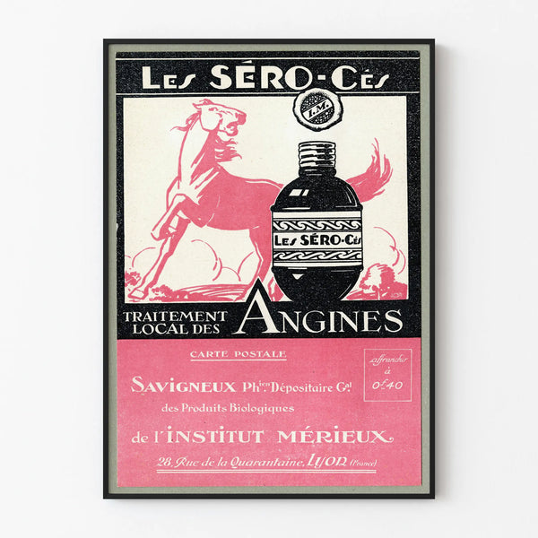 Vintage poster Les Séro-Ces local treatment for sore throats