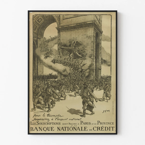 Vintage Poster of the National Credit Bank - Subscription to the National Loan