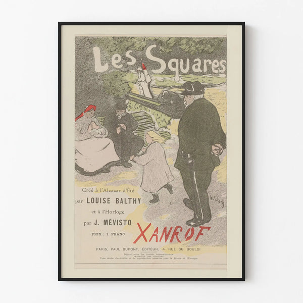 Vintage poster Les Squares by Xanrof - Artistic wall decoration