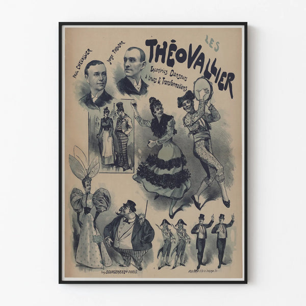 Vintage poster Les Théovallier eccentric dancers