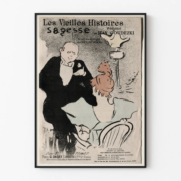 Vintage Poster Les Vieilles Histoires Sagesse - Retro Wall Decoration