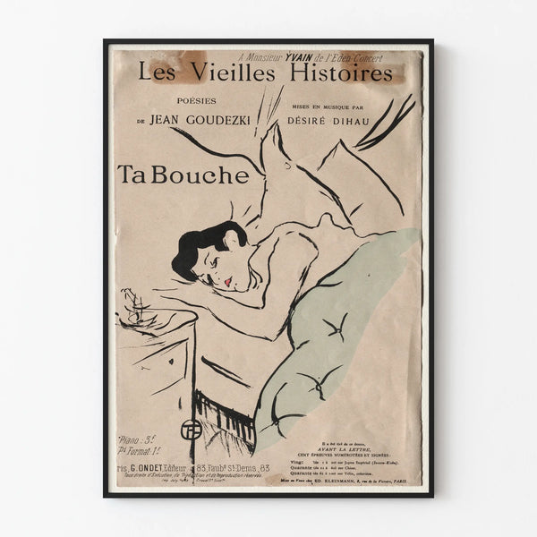 Vintage Poster Les Vieilles Histoires Ta Bouche Jean Goudezki