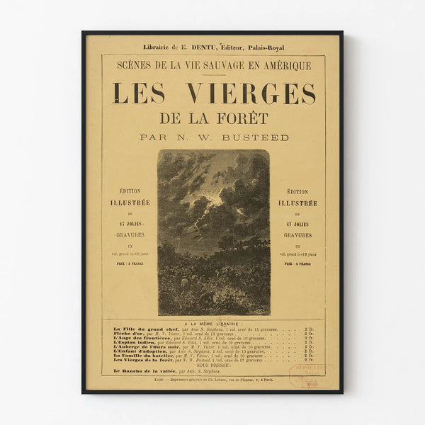 Vintage Poster The Virgins of the Forest - Antique Engraving with Natural Atmosphere