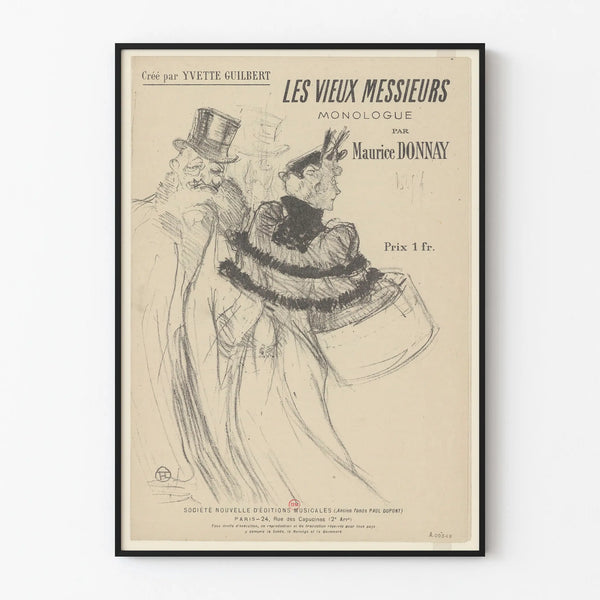 Vintage poster Les Vieux Messieurs Maurice Donnay