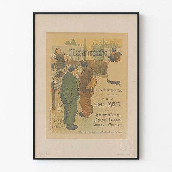 Vintage poster The Skirmish illustrated wall decoration