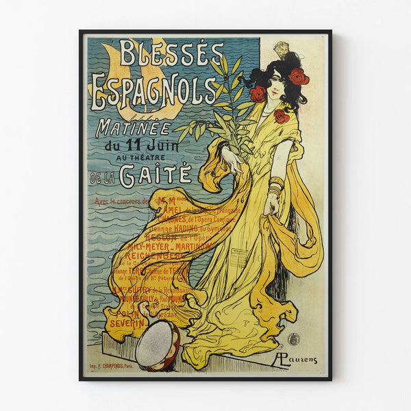 Vintage decorative poster The Wounded Spaniards - Théâtre de la Gaîté