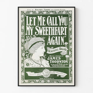Vintage poster Let Me Call You My Sweetheart Again