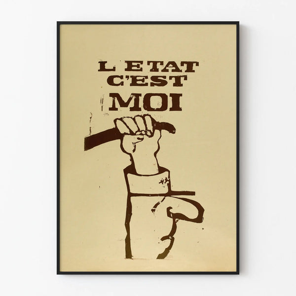 Poster I Am the State - Vintage Wall Decoration