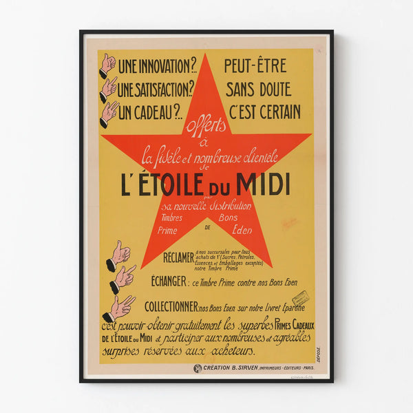 Vintage Poster Star of the South - Prime Stamp Distribution and Eden Vouchers