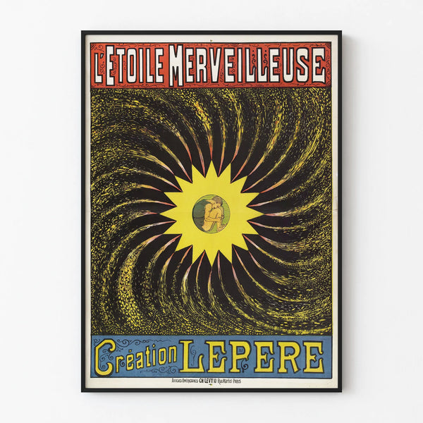Vintage poster of the Marvelous Star, creation by Lepère