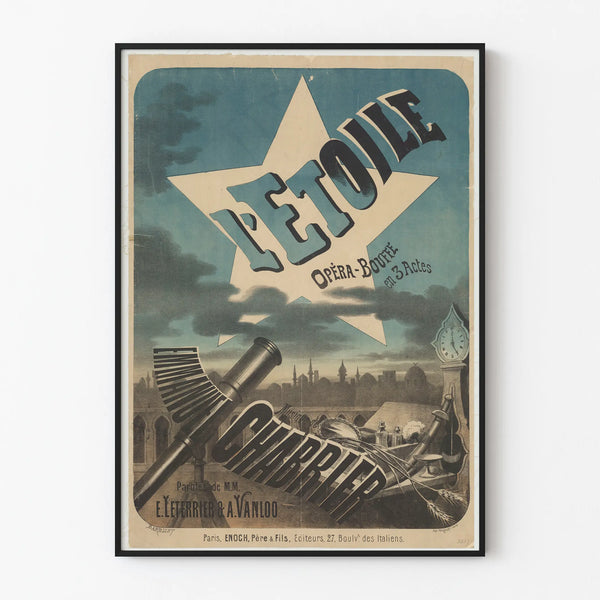 Vintage Poster of L'Étoile Opéra-Bouffe by Chabrier