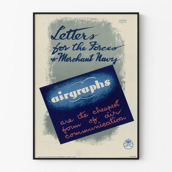 Vintage Letter Poster for Merchant Marine - Retro Wall Decoration