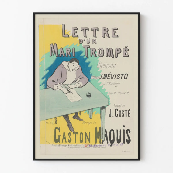Vintage Poster Letter from a Cheated Husband - Musical Wall Decoration