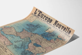Poster Historical Map of Europe New after the Treaty of Versailles