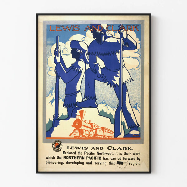Vintage Lewis and Clark Poster - American Exploration Wall Decoration