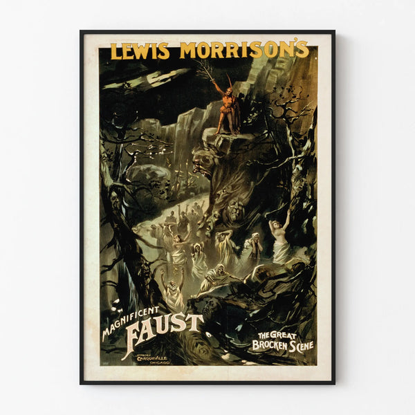 Vintage Poster of Lewis Morrison's Magnificent Faust - Scene of the Brocken