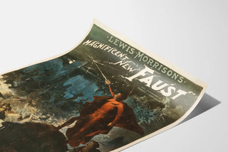 Vintage poster of Lewis Morrison's Magnificent New Faust