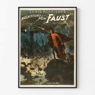 Vintage poster of Lewis Morrison's Magnificent New Faust