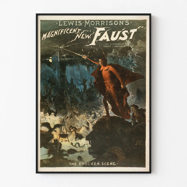 Vintage poster of Lewis Morrison's Magnificent New Faust