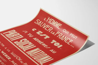 Vintage Political Poster for the National Social Party of France