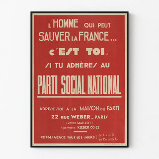 Vintage Political Poster for the National Social Party of France