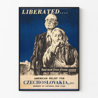 Vintage American Relief Poster for Czechoslovakia