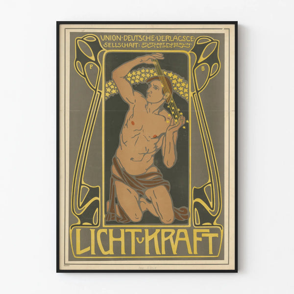 Vintage Licht und Kraft poster retro wall decoration