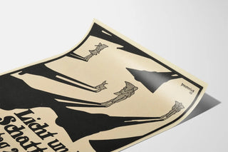 Graphic poster Licht und Schatten with silhouettes and elongated shadows