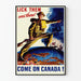 Vintage military patriotic poster Come On Canada