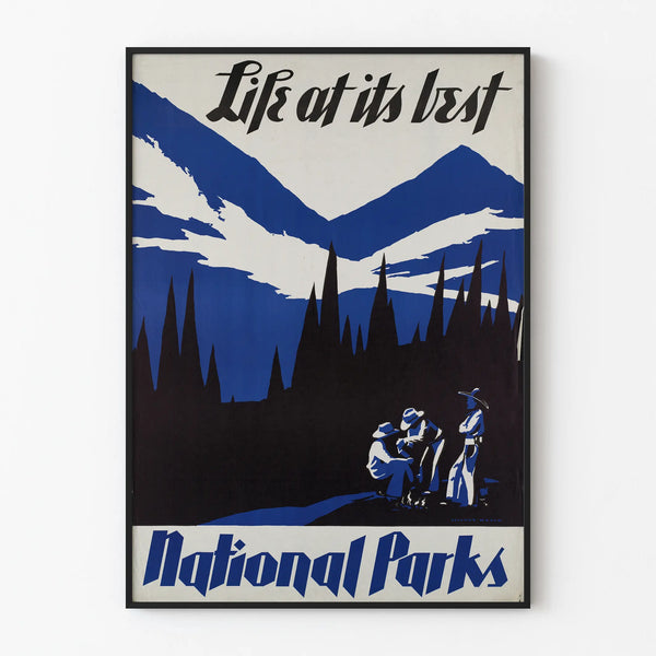 Vintage poster wall decoration - National Park - Life at Its Best