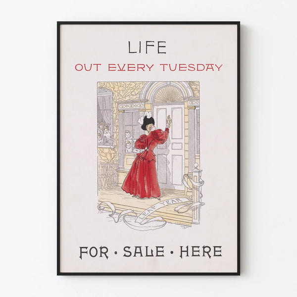 Vintage Life Out Every Tuesday decorative poster