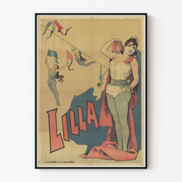 Vintage Lilla Circus Poster for Wall Decoration
