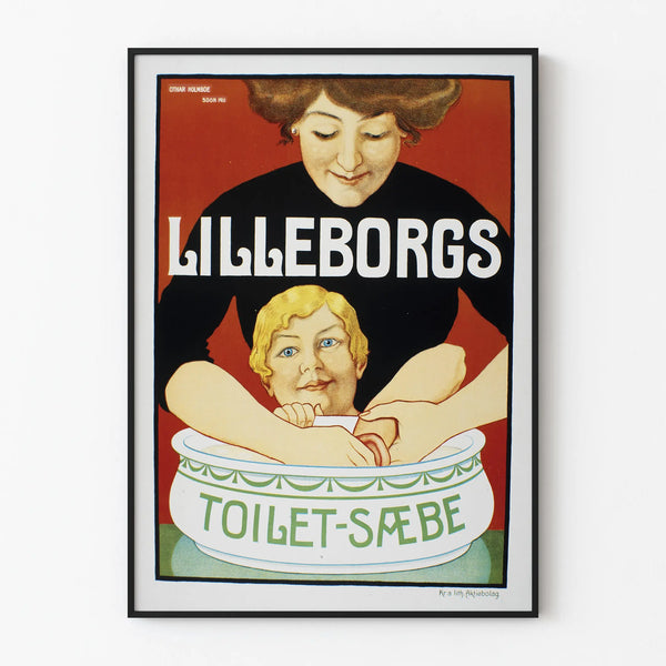 Vintage Lilleborg Toilet Soap advertising poster for wall decoration