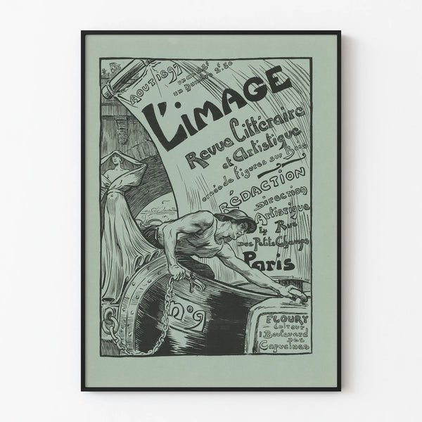 Vintage poster L'Image Revue Littéraire et Artistique N°9 - Retro wall decoration