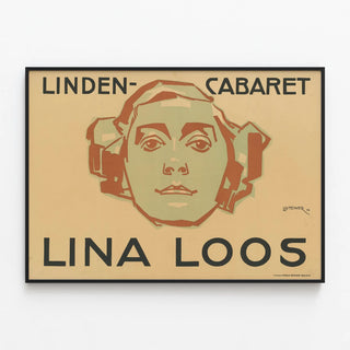 Vintage Poster Linden-Cabaret Lina Loos — framed artwork on a wall