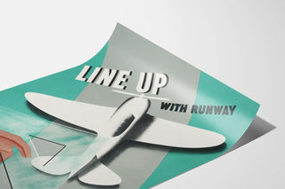 Vintage aeronautical poster Line Up With Runway