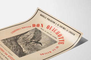 Vintage poster of Don Quixote of La Mancha illustrated by Gustave Doré