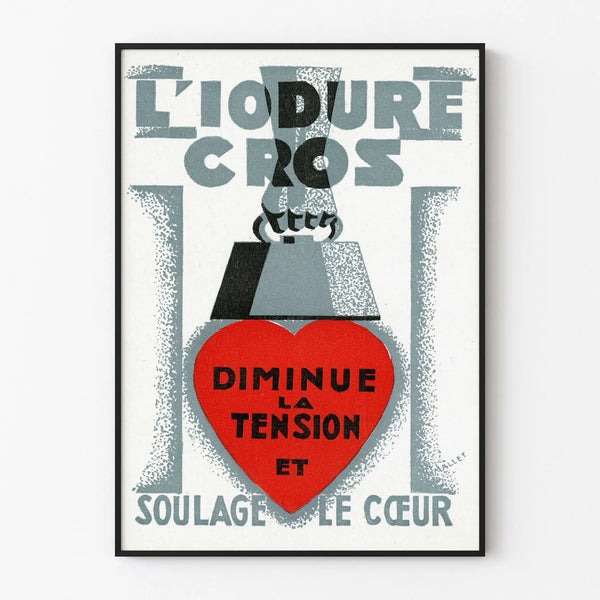 Vintage Advertising Poster L'Iodure Cros – Retro Wall Decoration